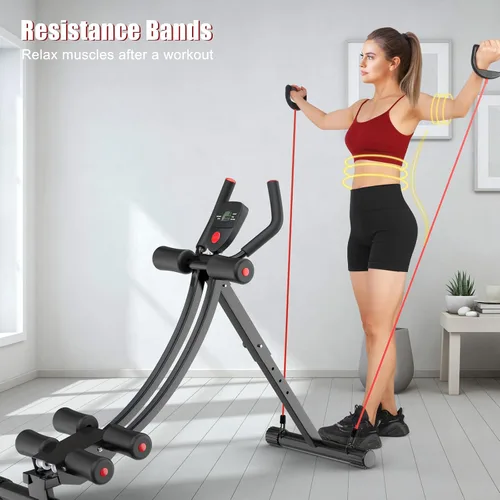 Miniatura 6 de Ab Workout Equipment, Ab Machine for Women, Adjustable Core Abdominal Exercise Fitness Equipment, Foldable Waist Trainer Ab Crunch Home Gym Systems
