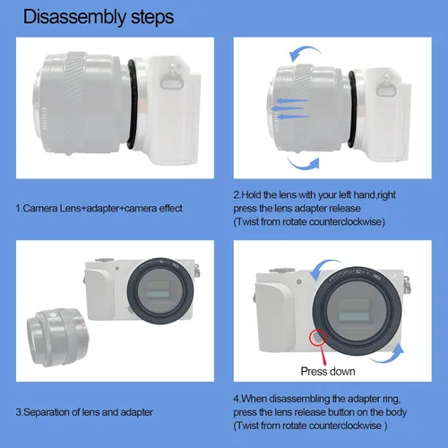 Miniatura 6 de Anillo inverso de lente macro NEX de 2.047 in a NEX compatible con A9 A7 A7s A7R A7II A7RII A7SII A6300 A5100 A6000 A5000 A3000 NEX-5T NEX-3N 2.047