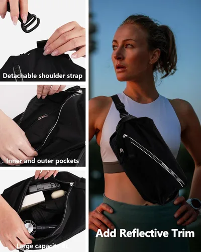 Miniatura 6 de BAPHITY Pequeña bolsa de gimnasio para mujeres y hombres, bonita bolsa cruzada ligera para fines de semana, mini bolsa de entrenamiento deportiva