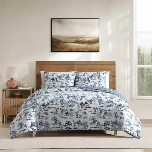 Miniatura 31 de Eddie Bauer - Juego de edredón Queen, ropa de cama reversible a cuadros, elegante y cálida decoración del hogar (gris normandía, Queen)