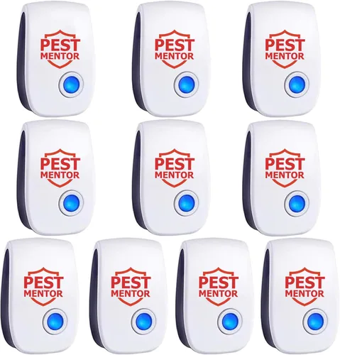 Repelente ultrasónico de plagas, paquete de 10 unidades, enchufe electrónico de control de plagas, mosquitos y ratones, repelente de cucarachas en