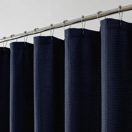 Miniatura 12 de OWENIE Cortina de Ducha Negra, Pequeña para Cabina con Tejido de Gofre Tela Pesada, Cortinas de Ducha para Baño de Tamaño Estrecho, Impermeable