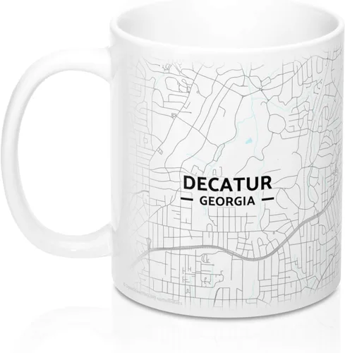 Miniatura 3 de Decatur, Georgia GA Map Mug (11 oz)
