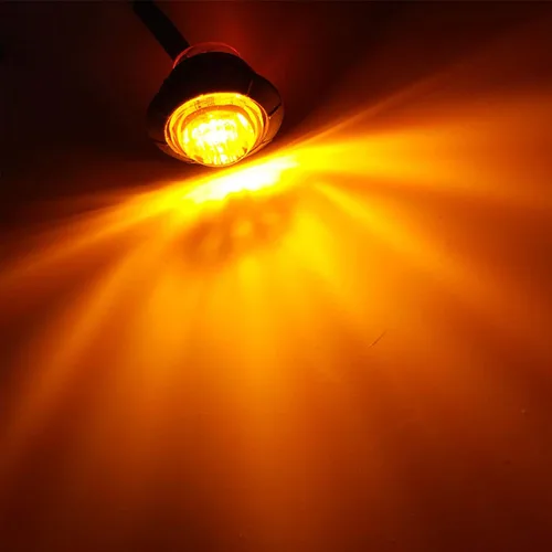 Miniatura 5 de 10 luces de marcador LED ámbar de 3/4 pulgadas, luz LED de marcador de remolque, luz LED de marcador de bala, luz indicadora de identificación
