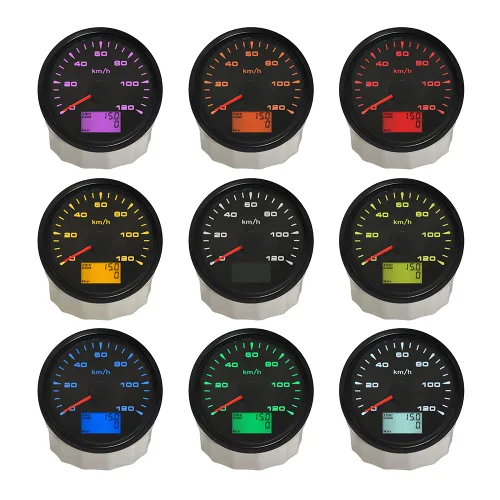 Miniatura 3 de ELING Universal 0-120KM/H Auto GPS Velocímetro Odómetro Velómetro con 8 diferentes retroiluminación 3.346 in 9-32V