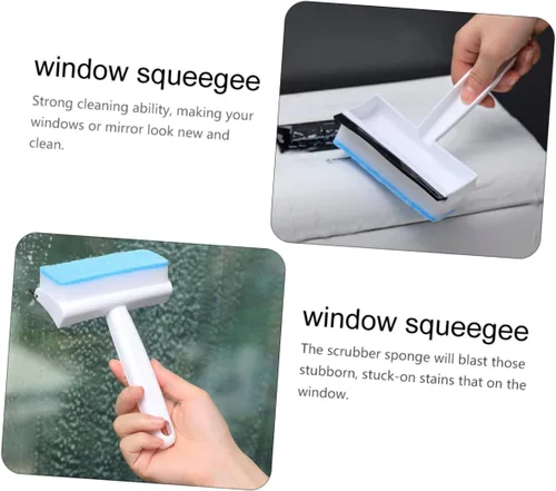 Miniatura 5 de para limpiar 4 unids cepillo de limpieza de vidrio escobilla de goma y esponja de ventana escobilla esponja rascador de vidrio Herramientas