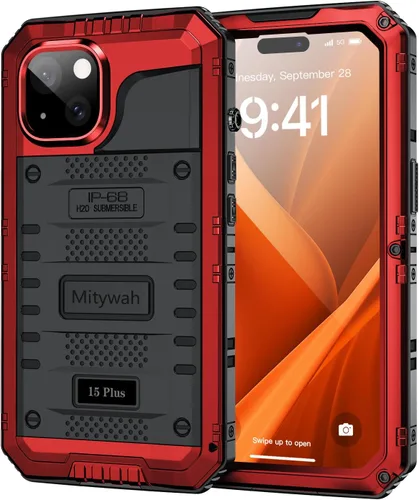 Miniatura 33 de Mitywah Funda impermeable para iPhone 7/iPhone 8 / iPhone SE 2020, funda de metal resistente de grado militar, protección de cuerpo completo