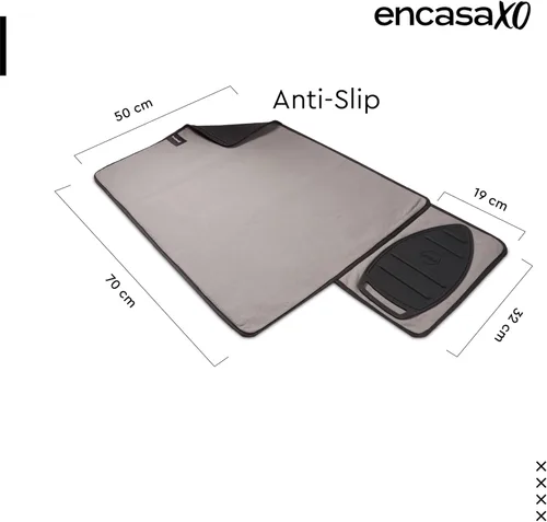 Miniatura 2 de Encasa XO - Alfombrilla de planchado (Pequeña 28"x20") con acolchado de 3mm, diseño antideslizante y reposaplancha de silicona para prensado al