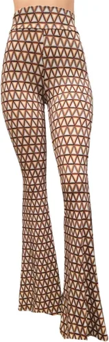 Miniatura 82 de ShopMyTrend - Pantalones de yoga largos con piernas anchas y acampanadas estilo palazzo, con cintura alta, para mujer