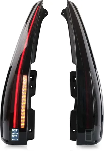 Miniatura 11 de VLAND Conjunto de luces traseras compatible con GMC Yukon 2015-2020, lámpara trasera con DRL, luz trasera con luces antiniebla y señal de giro