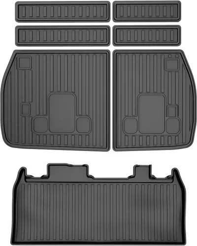 Miniatura 14 de Tapete de carga compatible con Kia Sorento 2021-2025 2026 Tapete de maletero con tapete para respaldo de asiento, TPE para todo tipo de clima