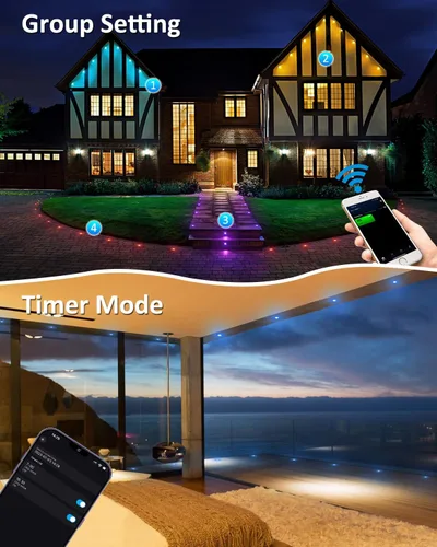 Miniatura 7 de Iluminación RGB para cubierta φ1.22, luces de cubierta impermeables para exteriores, luces de bajo voltaje de 12 V con control remoto, luz