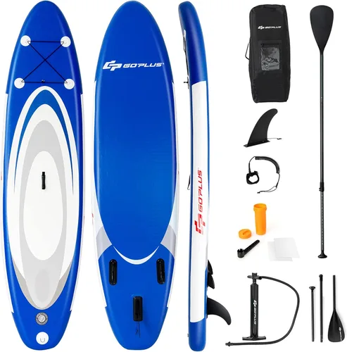 Miniatura 21 de Goplus Tabla de remo inflable de pie, 10 pies/10.5 pies/11 pies con paquete de accesorios, paleta ajustable, bolsa de transporte, aleta, bomba
