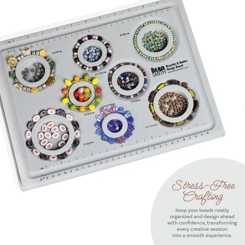 Miniatura 5 de The Beadsmith Elements - Tablero de cuentas con diseño de pulsera y tobillera – 13.75 x 10.75 x 1 pulgadas – Cubierta transparente extraíble