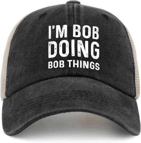 Miniatura 24 de Im Bob Doing Bob Things - Sombrero de camionero para hombre, sombrero de malla vintage para verano Azul Marino-06