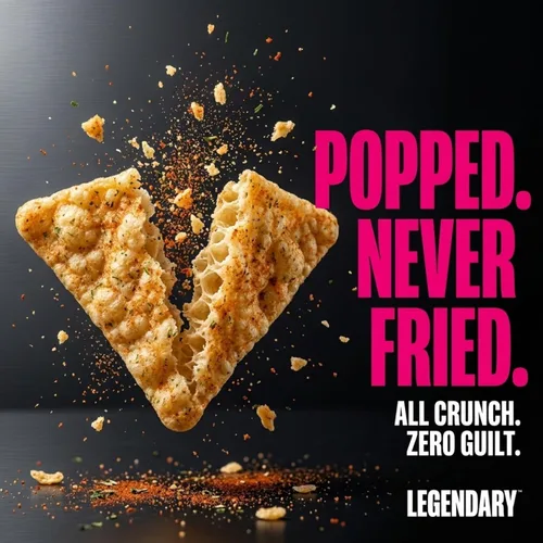 Miniatura 3 de Legendary Foods Chips de proteína de jalapeño con cheddar – Estilo tortilla estallada – 22 g de alto contenido en proteínas, 4 g de carbohidratos