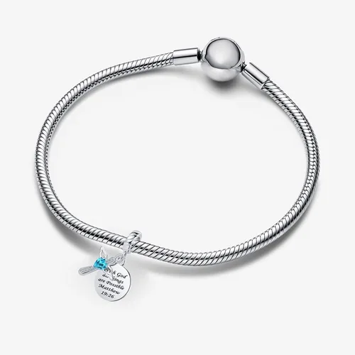 Miniatura 3 de QeenseKc Key to My Heart - Ala de ángel infinito con cristal transparente y oro rosa para pulsera europea