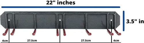 Miniatura 2 de Wealers Estante horizontal montado en la pared para almacenamiento de esquís y bastones, organizador de pared de garaje resistente a la intemperie