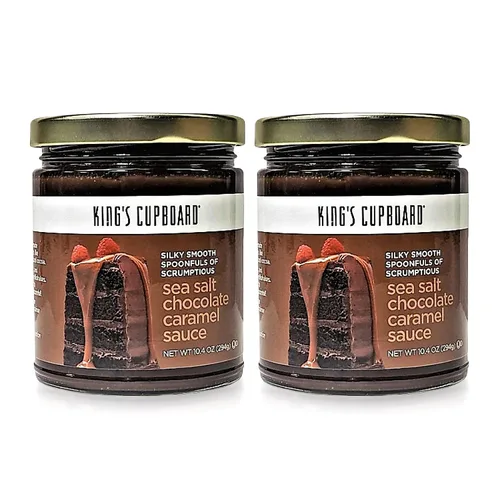 Miniatura 7 de King's Cupboard Salsa de chocolate y caramelo con sal marina, la salsa perfecta de caramelo de chocolate con sal marina para cubrir helados