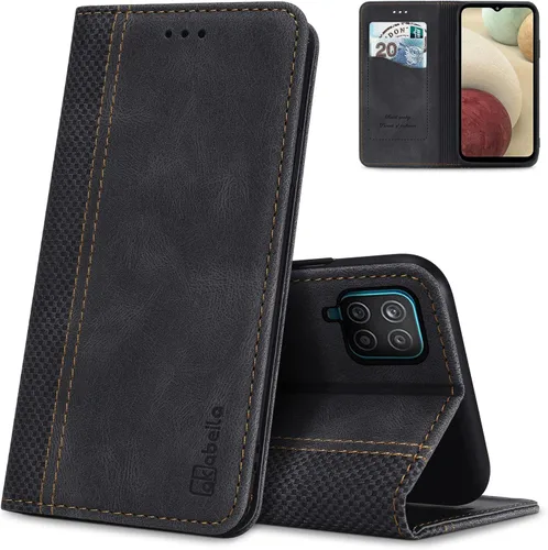 Miniatura 2 de AKABEILA Para Samsung A5 2017 Cartera Funda de Tarjeta de Crédito Titular Cierre Magnético Kickstand PU Cuero A Prueba de Golpes Flip Folio Libro
