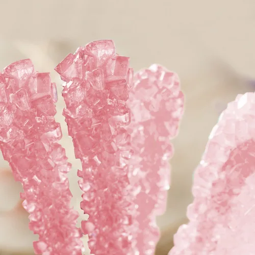 Miniatura 10 de Palitos de caramelo de roca extragrandes: 12 paletas de cereza rosa – envueltas individualmente – Palitos de caramelo de roca de cristal