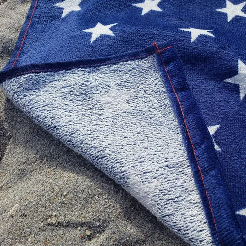 Miniatura 3 de Beachland Bandera de Estados Unidos, 30 x 60 pulgadas, 100% algodón impreso en terciopelo y rizo - Ecológico - Nueva versión 2025