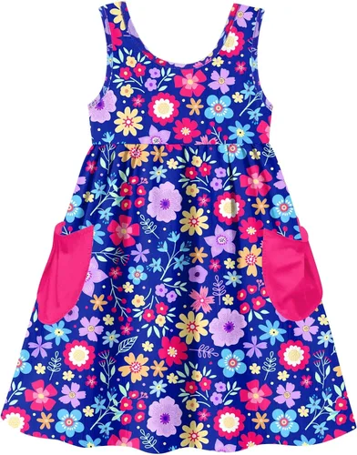 Miniatura 15 de Vieille Vestido sin mangas para niñas pequeñas, lindo vestido de verano con bolsillo, 2-7 años