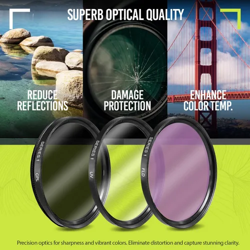 Miniatura 3 de Kit de lentes Ultra Deluxe para cámaras Canon Rebel T3, T5, T5i, T6, T6i, T7, T7i, EOS 80D, EOS 77D con lente Canon EF-S de 0.709-2.165 in es II.