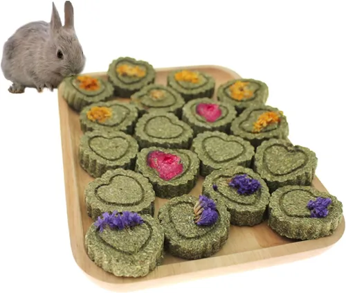 Miniatura 7 de Hamiledyi 36 juguetes masticables de conejo, heno natural de Timothy hecho a mano, pasteles molares para conejito, chinchilla, cobaya, conejo enano