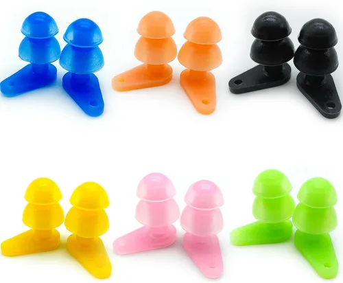 6 juegos de tapones impermeables para los oídos de natación para niños con funda, protegen las orejas de los niños en la ducha de agua