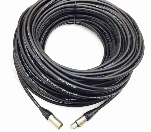 Miniatura 3 de Cable de datos XLR de 24 AWG (calibre) DMX512 de 1 pie de 3 pines macho a hembra para iluminación de escenario, luces LED de subida, luces de DJ