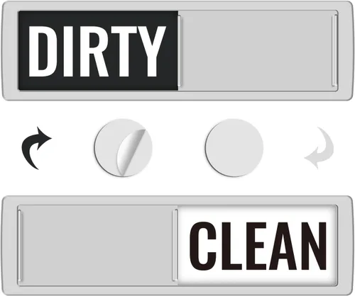 Miniatura 10 de Imán magnético para lavavajillas Clean Dirty de KitchenTour, imán de acero inoxidable premium Clean Dirty para lavavajillas, divertido, imán fuerte