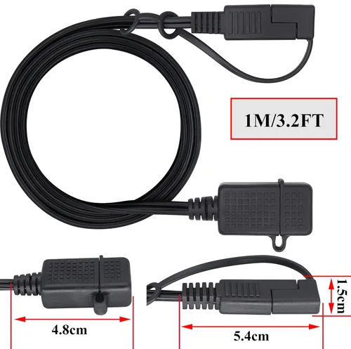 Miniatura 2 de Cable SAE a USB de 18 AWG, SAE a 2.1 A, adaptador de conector de enchufe de alimentación de puerto USB impermeable con cubierta a prueba de polvo