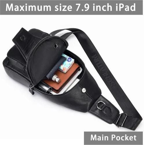Miniatura 198 de LUKZIJAES Bolso bandolera de cuero genuino para hombre