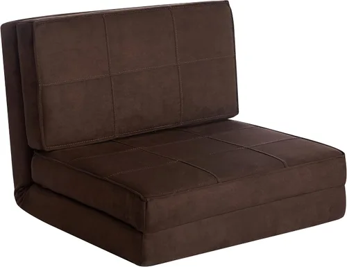 Urban Lifestyle Ultra Suede - Silla abatible convertible, 28.5 pulgadas de largo x 29.53 pulgadas de ancho x 23.0 pulgadas de alto, marrón
