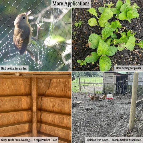 Miniatura 8 de Red para valla de ciervos, 6.5 x 13 pies para protección del jardín, 0.5 oz/yd² fuerte y reutilizable para pájaros, protege verduras, tomates