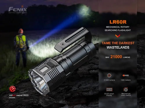 Miniatura 4 de fenix LR60R 21000 lúmenes recargable 3,559.7 ft reflector de largo alcance con pantalla OLED