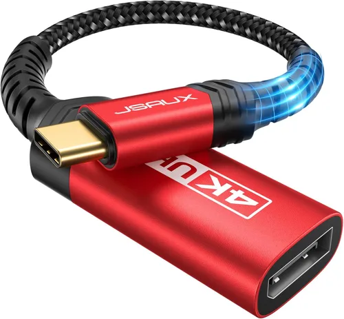 Miniatura 9 de JSAUX Adaptador USB C a DisplayPort 4K a 60Hz, tipo C a puerto de pantalla, adaptador de cable compatible con iPhone 17 Pro/16/15, MacBook Pro 2019