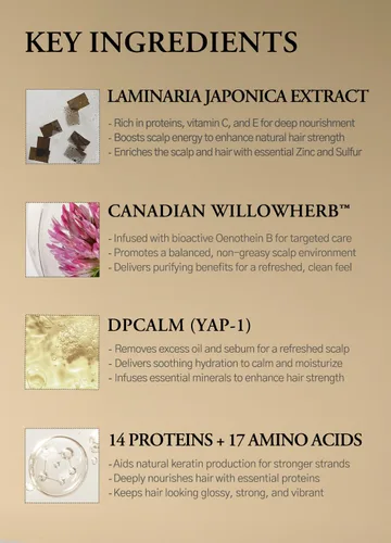 Miniatura 5 de laferme Laminaria Champú con ingrediente orgánico, champú clarificador coreano, hidratante para cabello seco, fortalecimiento para cabello débil