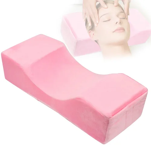 Extensión de pestañas de terciopelo para salón de belleza, almohada de espuma viscoelástica para el cuello para extensiones de pestañas, injerto,