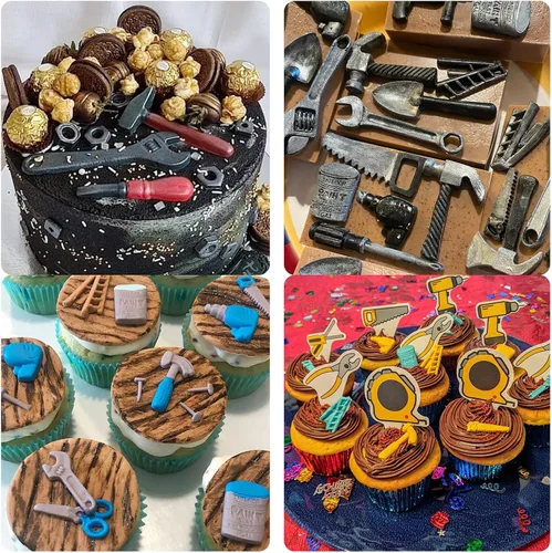 Miniatura 7 de Herramientas de mano moldes para fondant de chocolate, moldes de silicona, mini alicates, herramientas de construcción, moldes de decoración