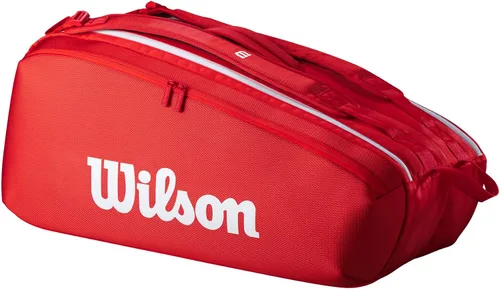 Miniatura 11 de Wilson 2025 Super Tour - Bolsas para raquetas de tenis rojas - Rojo/Blanco