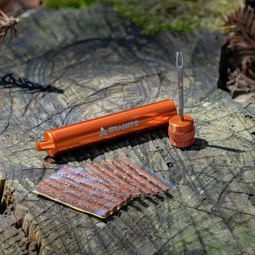 Miniatura 2 de Granite Suture Kit de tapones para neumáticos, kit compacto de reparación de neumáticos de bicicleta plana sin cámara con 2 tapones de neumáticos