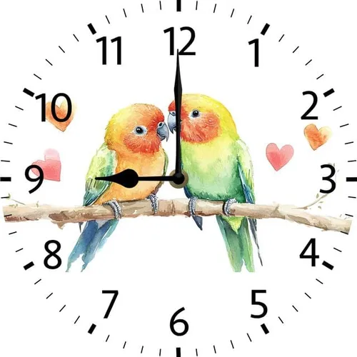 Miniatura 10 de Reloj de pared de pájaro para decoración de pared, funciona con pilas, sin tictac, silencioso, de cuarzo, analógico, rústico, estilo rural, redondo