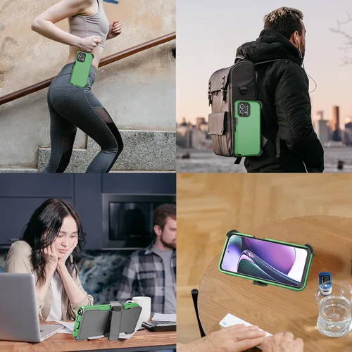 Miniatura 6 de Funda compatible con Moto G Stylus 5G 2023, con funda de clip para cinturón, resistente, a prueba de golpes, protección de cuerpo completo, cubierta