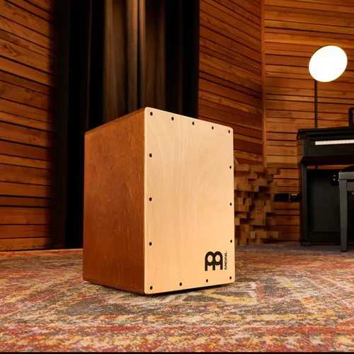 Miniatura 8 de Cajón para música, compacto, de madera de abedul con lazos internos marrón claro/natural