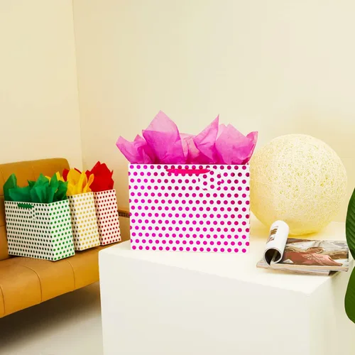 Miniatura 4 de Bobobag Paquete de 4 bolsas de regalo extragrandes de 16.5 pulgadas con papel de seda para el día de la madre, regalos de cumpleaños