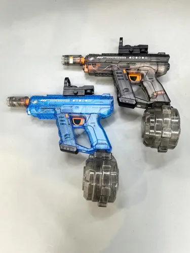 Miniatura 9 de Vmiya Pistola de agua eléctrica, paquete de 2 para adultos y niños, pistola de chorro automática que se ilumina, gran capacidad de 800CC, alcance