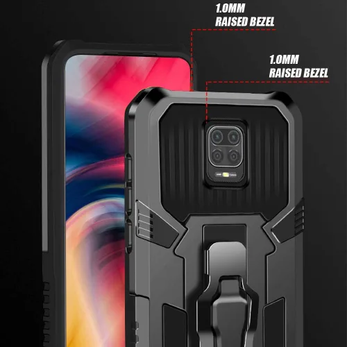 Miniatura 4 de Funda para Xiaomi Redmi Note 9s/9 Pro, con [2 unidades] Protector de pantalla de vidrio templado de grado militar híbrido de alta resistencia