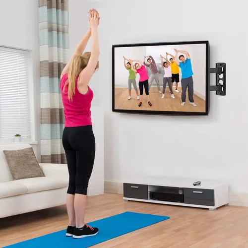 Miniatura 9 de MOUNTUP Soporte de pared para monitor de TV con certificación UL, giratorio e inclinable para la mayoría de televisores curvos planos LED LCD de 14